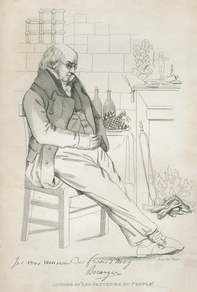 Pierre-Jean de Beranger (1780-1857) de Joseph Yeager